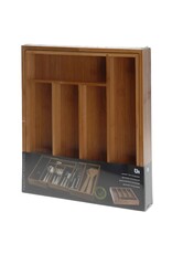 Excellent Houseware Bamboe uitschuifbare bestekbak