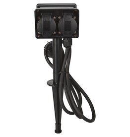 FXcontrol Tuinstekkerdoos 4-Voudig - Buitencontactdoos 2+2-Voudig