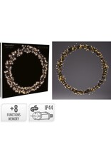 Ceruzo Kerstring met verlichting - 500 LED - Ø58 cm - warm wit - 8 Lichtfuncties - voor binnen en buiten