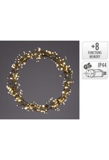 Ceruzo Kerstring met verlichting - 400 LED - Ø48 cm - warm wit - 8 Lichtfuncties - voor binnen en buiten