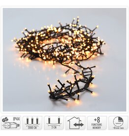 Microcluster - 1000 led - 20m - extra warm wit - Timer - Lichtfuncties - Geheugen - Buiten