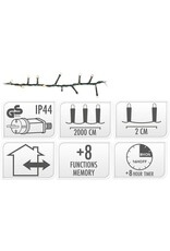 Microcluster - 1000 led - 20m - extra warm wit - Timer - Lichtfuncties - Geheugen - Buiten