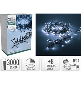 Treecluster Kerstboomverlichting - 3000led - Wit