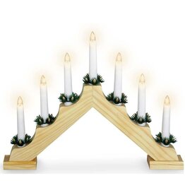 Kaarsenbrug met 7 lampen  - hout