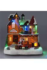 Kersthuis Santa Village - Verlichting en Beweging
