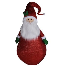Happy Santa XXL - 120cm - met LED lampjes - met timer - geschikt voor buiten