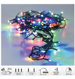 Kerstverlichting 80 led- 6m - multicolor - Timer - Lichtfuncties - Geheugen - Buiten