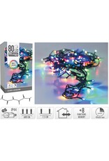 Kerstverlichting 80 led- 6m - multicolor - Timer - Lichtfuncties - Geheugen - Buiten