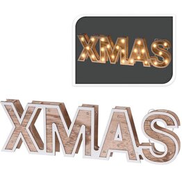 Home&Styling XMAS - houten letters - 38cm - 25 LED