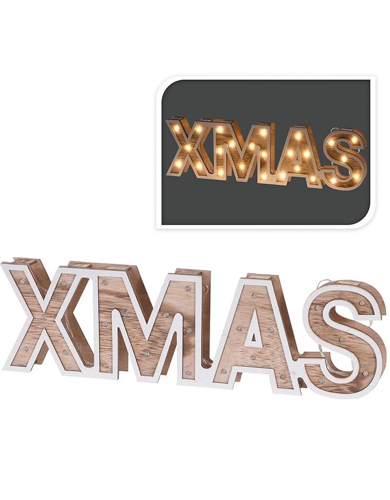 Home&Styling XMAS - houten letters - 38cm - 25 LED