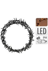 Kerstring met verlichting - 300 LED - Ø38 cm - extra warm wit - 8 Lichtfuncties - voor binnen en buiten