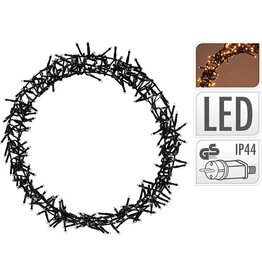 Kerstring met verlichting - 300 LED - Ø38 cm - extra warm wit - 8 Lichtfuncties - voor binnen en buiten