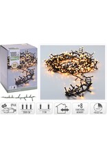Microcluster - 1000 led - 20m - warm wit - Timer - Lichtfuncties - Geheugen - Buiten
