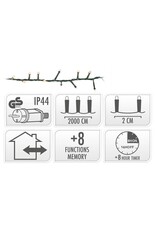 Microcluster - 1000 led - 20m - warm wit - Timer - Lichtfuncties - Geheugen - Buiten