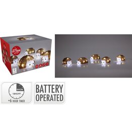 Kerstfiguur Acryl - Egels - LED - set van 5