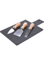 Kaasplankje Leisteen - met 3 Kaasmesjes