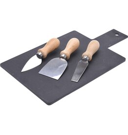 Kaasplankje Leisteen - met 3 Kaasmesjes