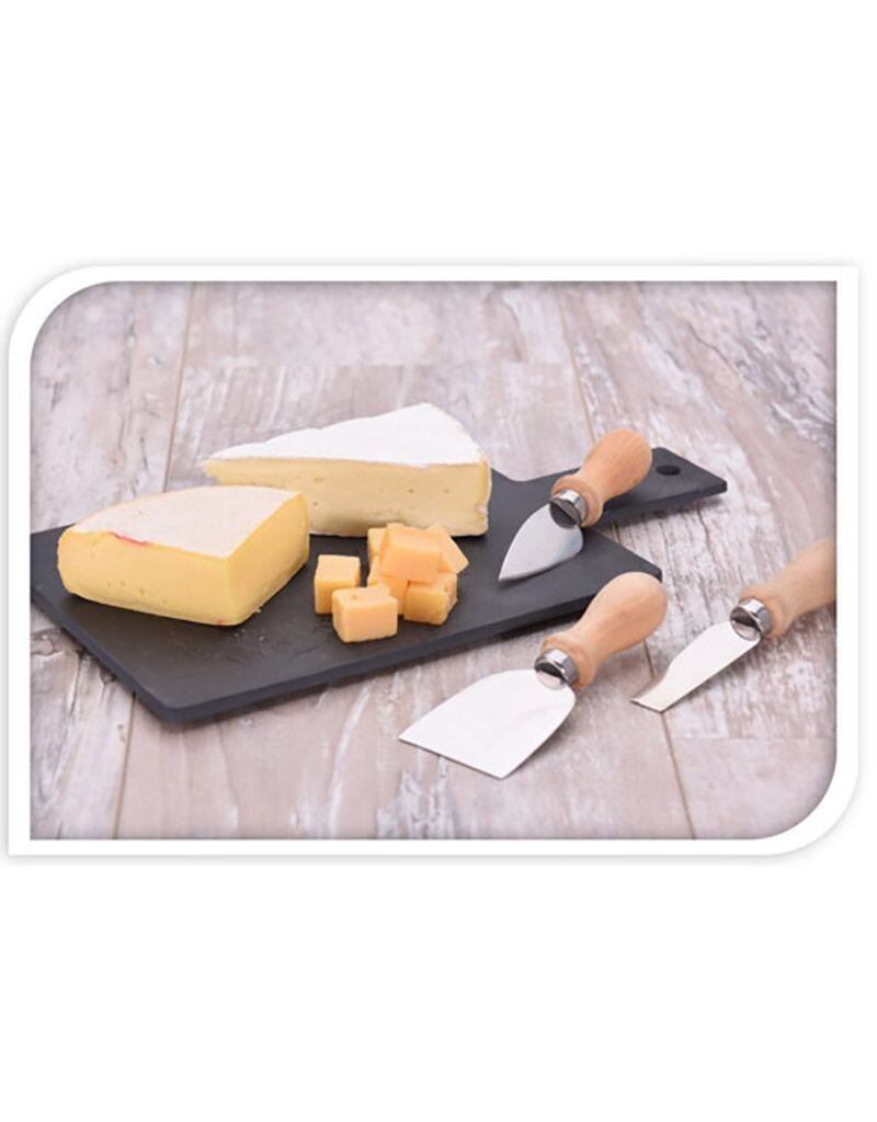 Kaasplankje Leisteen - met 3 Kaasmesjes