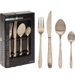 Excellent Houseware Bestekset 16 delig - mat goud