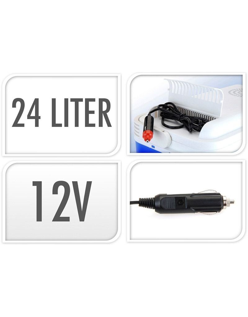 Koelbox - 12V - 24 liter - Blauw