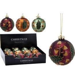 12x Glazen Kerstbal - Mat - 8cm