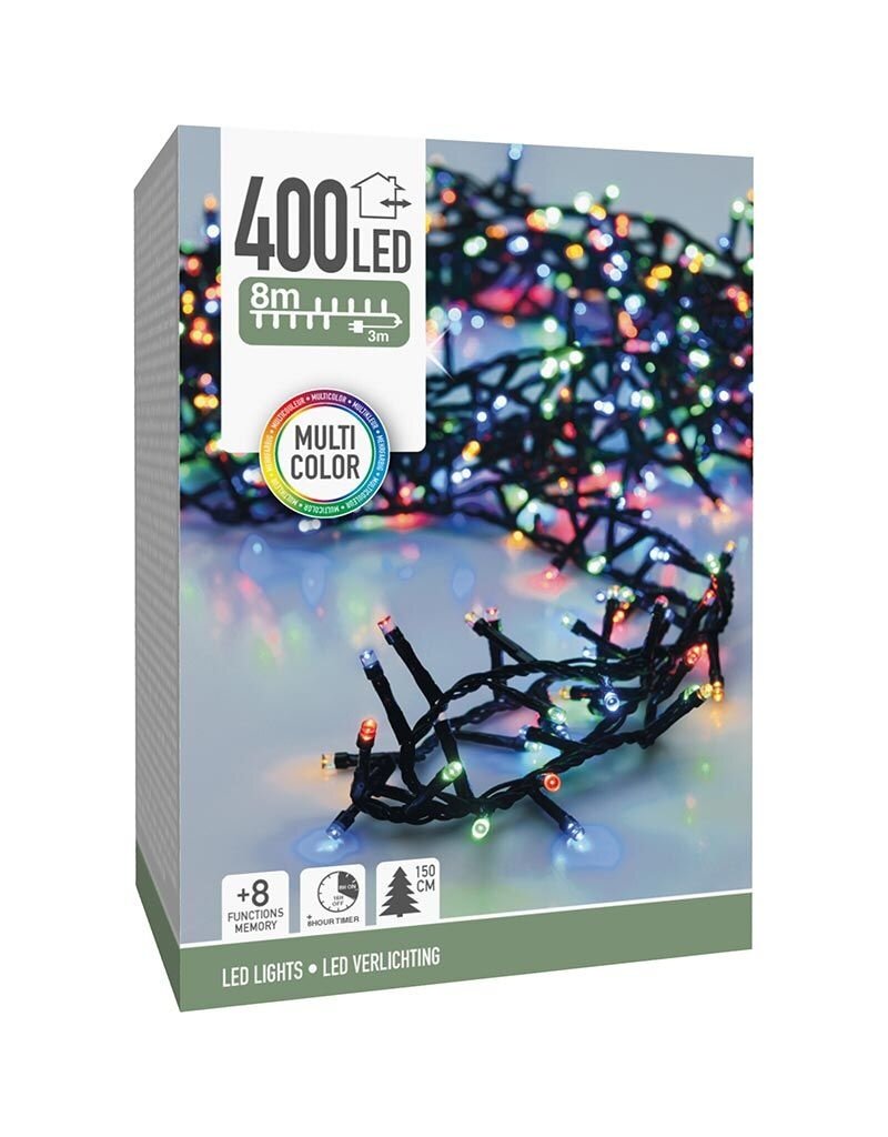 Microcluster - 400 led - 8m - multicolor - Timer - Lichtfuncties - Geheugen - Buiten