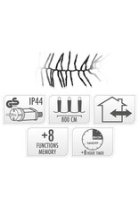 Microcluster - 400 led - 8m - multicolor - Timer - Lichtfuncties - Geheugen - Buiten
