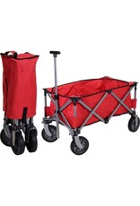 Bolderkar opvouwbaar - rood - 90x49x58 cm