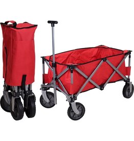 Bolderkar opvouwbaar - rood - 90x49x58 cm