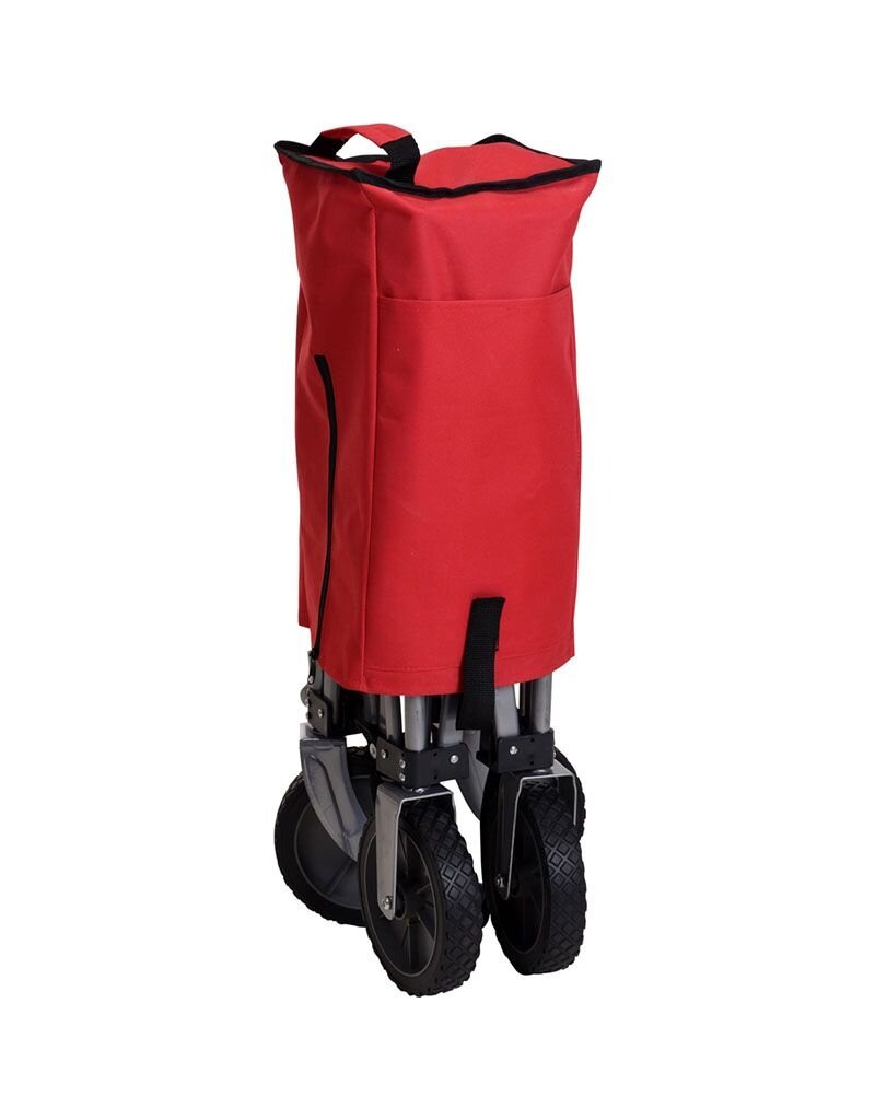 Bolderkar opvouwbaar - rood - 90x49x58 cm