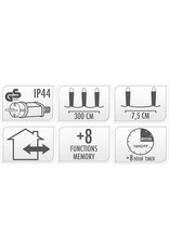 Kerstverlichting 320 led- 24m - three tone traditional - Timer - Lichtfuncties - Geheugen - Buiten