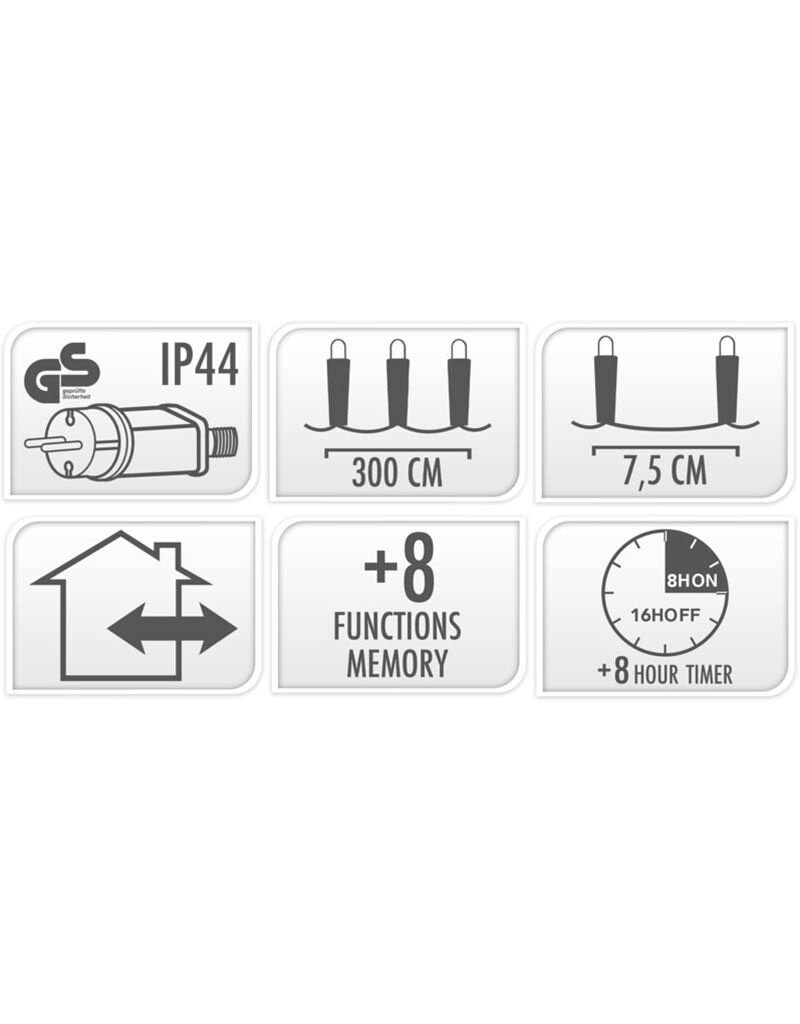 Kerstverlichting 320 led- 24m - three tone traditional - Timer - Lichtfuncties - Geheugen - Buiten