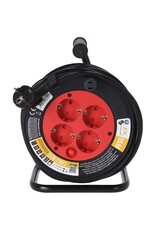 FXcontrol Kabelhaspel 15 meter - 4 Voudig - IP20 - 3 x 1.5mm2