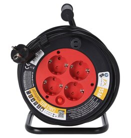 FXcontrol Kabelhaspel 15 meter - 4 Voudig - IP20 - 3 x 1.5mm2