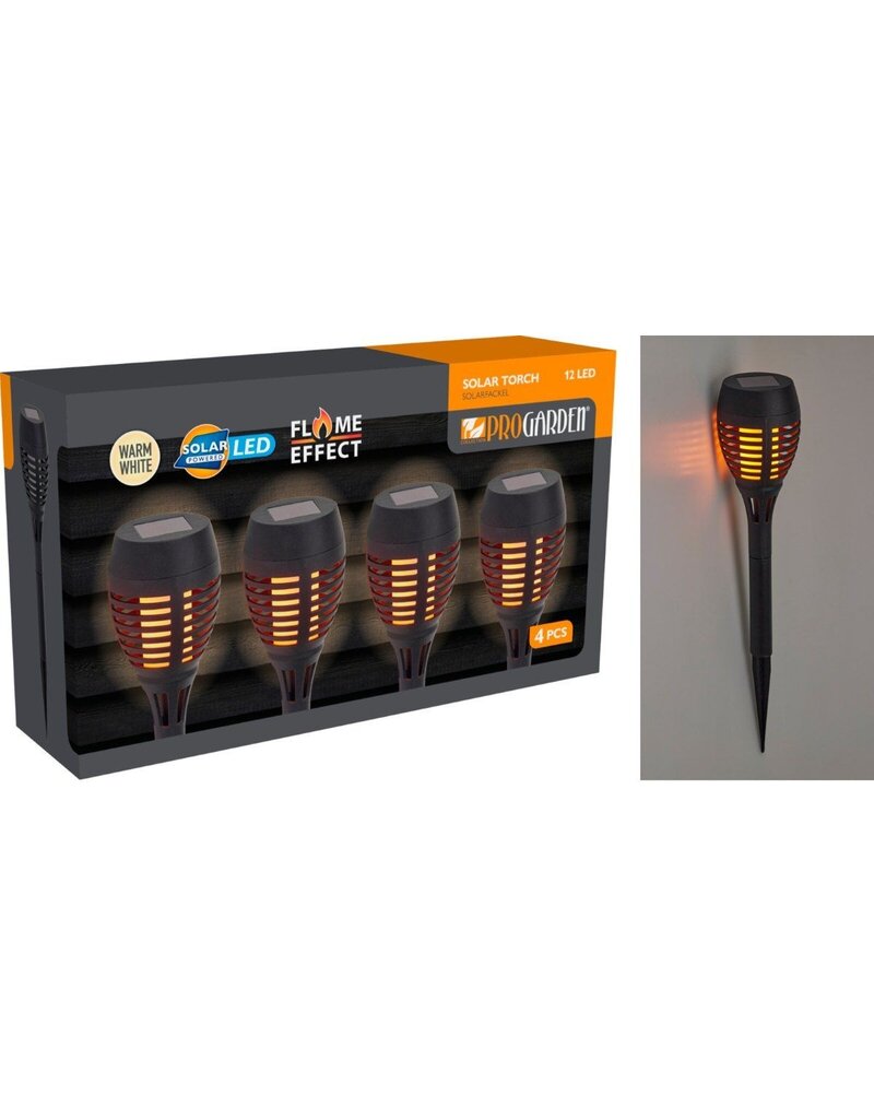 ProGarden Solar Tuinfakkels - 4 stuks