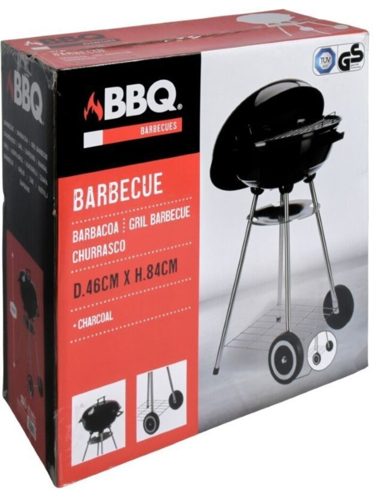 Houtskoolbarbecue op Wielen - 46cm