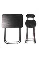 Ceruzo Klaptafel met Stoel - Zwart