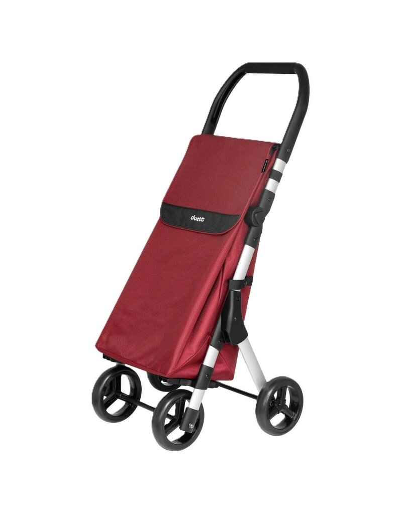 Duett Muuvi Up Boodschappentrolley - Tasinhoud 46L - 4 Wielen - Opvouwbaar - Rood