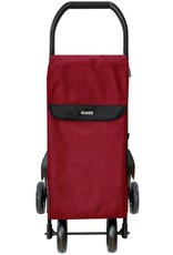 Duett Muuvi Up Boodschappentrolley - Tasinhoud 46L - 4 Wielen - Opvouwbaar - Rood