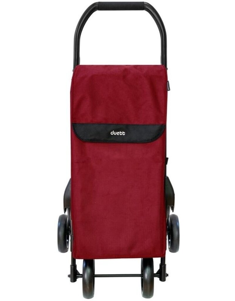 Duett Muuvi Up Boodschappentrolley - Tasinhoud 46L - 4 Wielen - Opvouwbaar - Rood