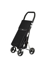 Duett Muuvi Up Boodschappentrolley - Tasinhoud 46L - 4 Wielen - Opvouwbaar - Zwart