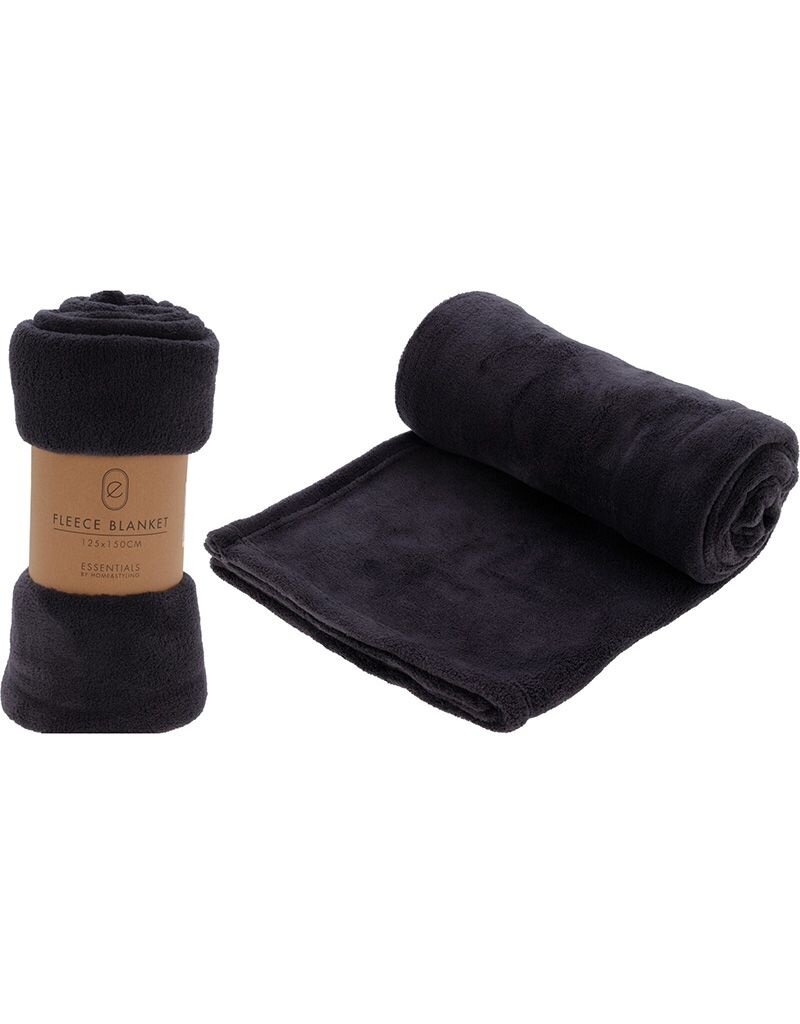 Fleece Deken - 125x150 - Donkergrijs