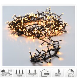 Microcluster - 1800 led - 36m - extra warm wit - Timer - Lichtfuncties - Geheugen - Buiten