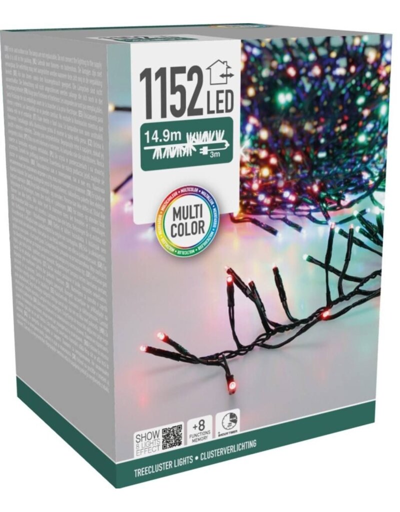 Treecluster Kerstboomverlichting - 1152led - Multicolor