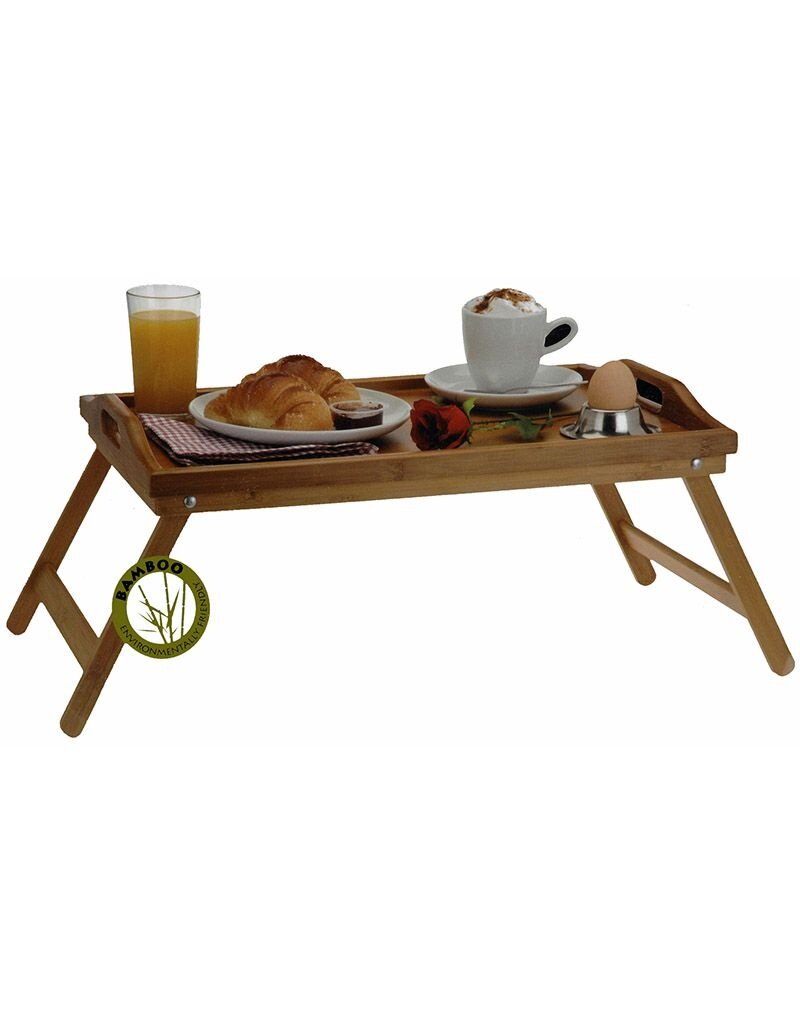 Excellent Houseware Bamboe dienblad voor op bed - 50x30cm
