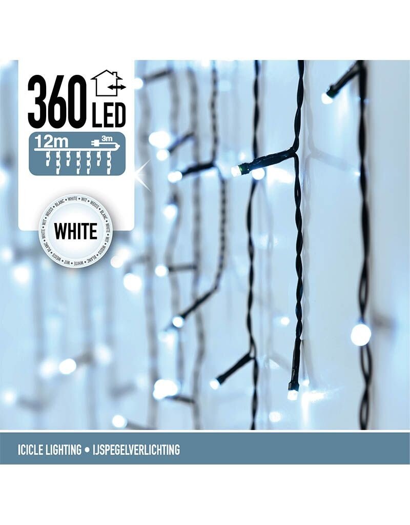 IJspegel verlichting - 360 LED's  -12 meter - wit