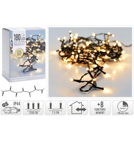 Kerstverlichting 180 led- 13.5m - extra warm wit - Timer - Lichtfuncties - Geheugen - Buiten