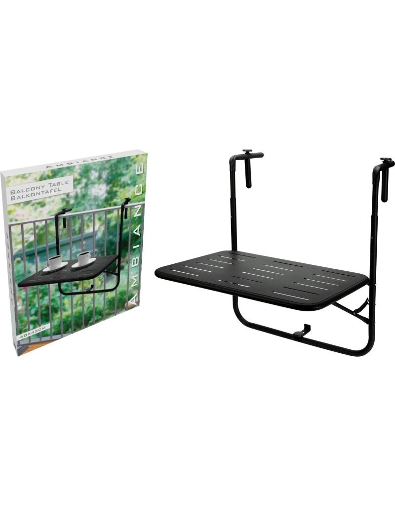 Ambiance Balkontafel - Mat Zwart - 60x40