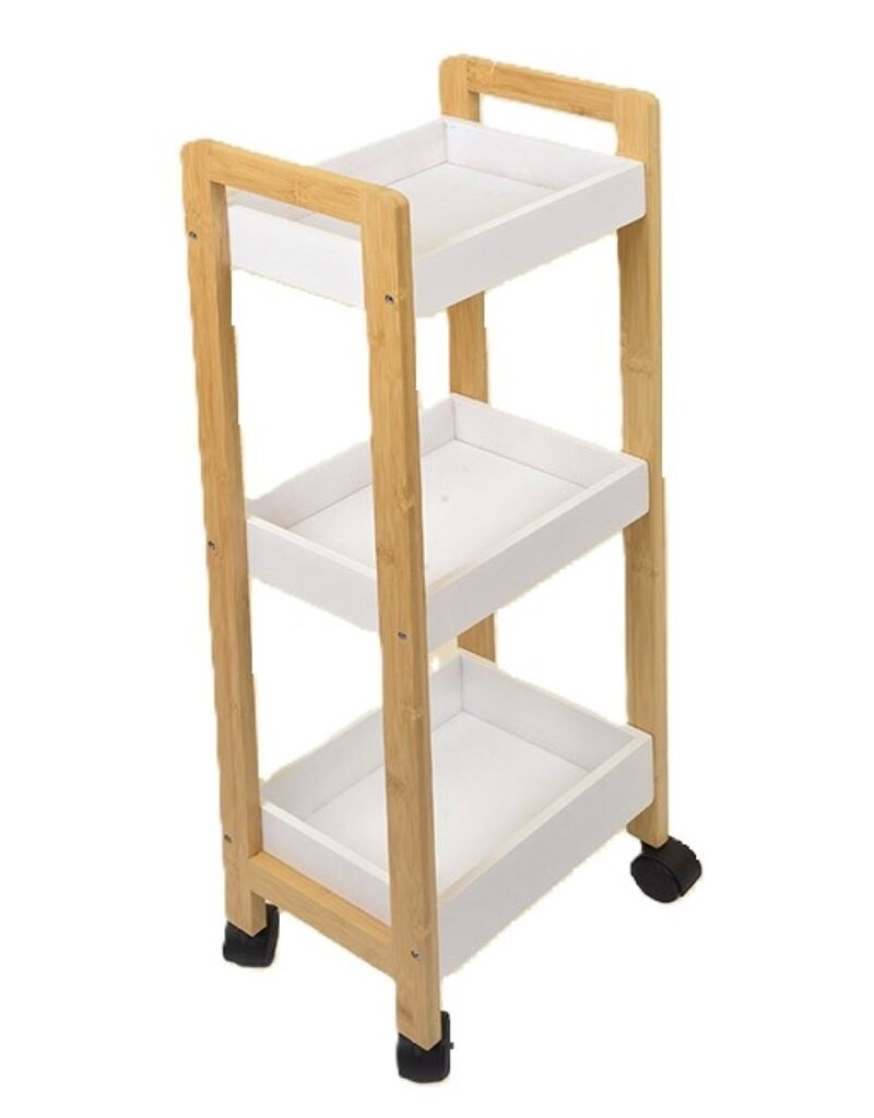 Ceruzo Opbergtrolley - Verrijdbaar Keukenrek - 3 etages