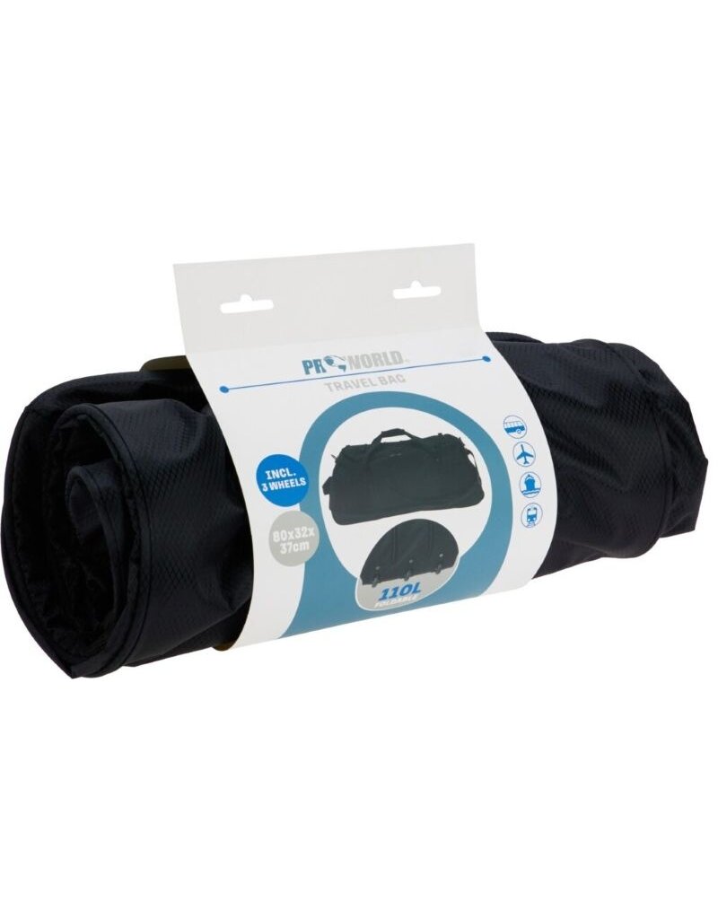 Reistas 110L - 3 Wielen - Zwart